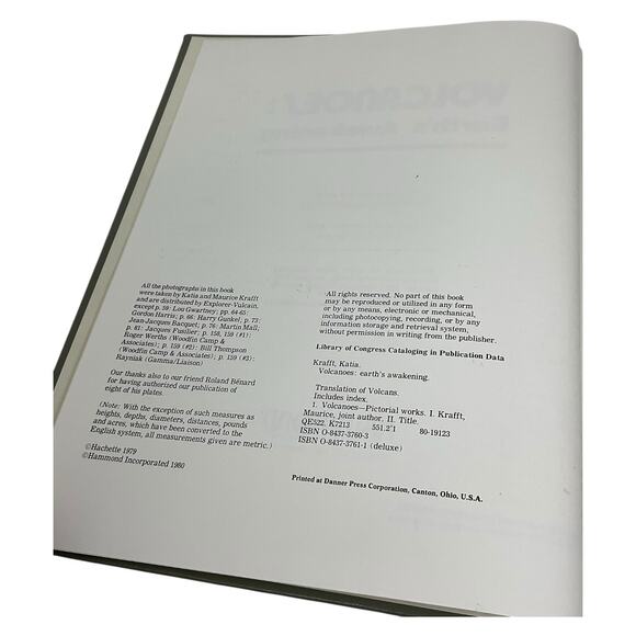 Volcanoes Earths Awakening Krafft Katia Leatherbound - Picture 6 of 8